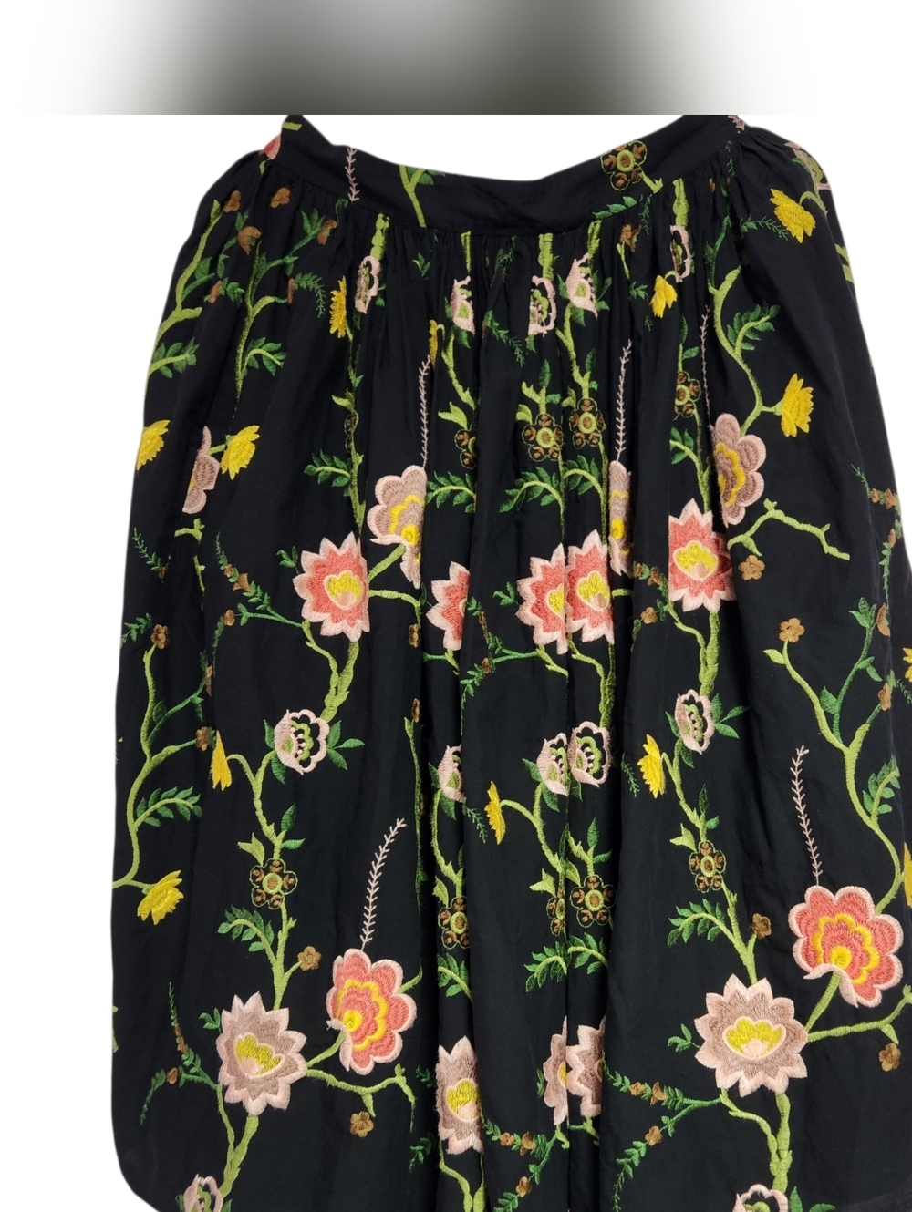 Olivia Rohde Black Floral Embroidered Skirt - Women